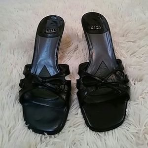🎉SOLD🎉 Stuart Weitzman Black Bow Leather Slip On